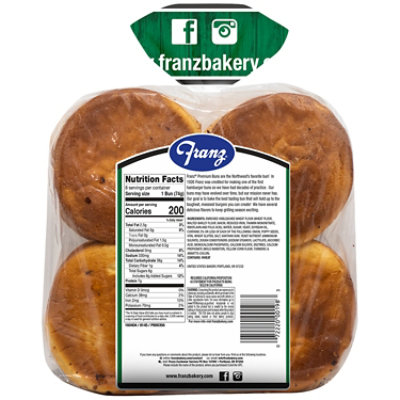 Franz Hamburger Buns Premium Onion 8 Count - 21 Oz - Image 5