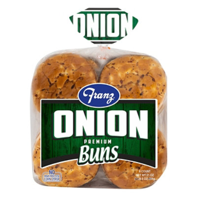 Franz Hamburger Buns Premium Onion 8 Count - 21 Oz