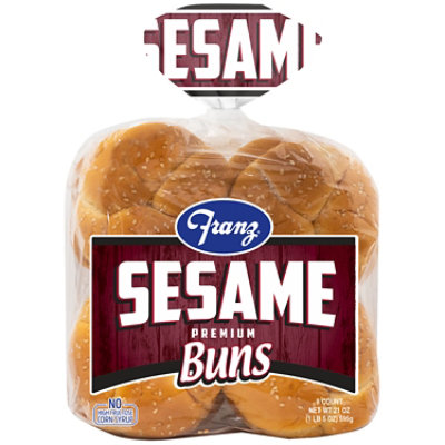 Franz Hamburger Buns Premium Sesame 8 Count - 21 Oz - Image 2