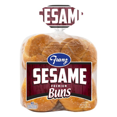 Franz Hamburger Buns Premium Sesame 8 Count - 21 Oz - Image 1