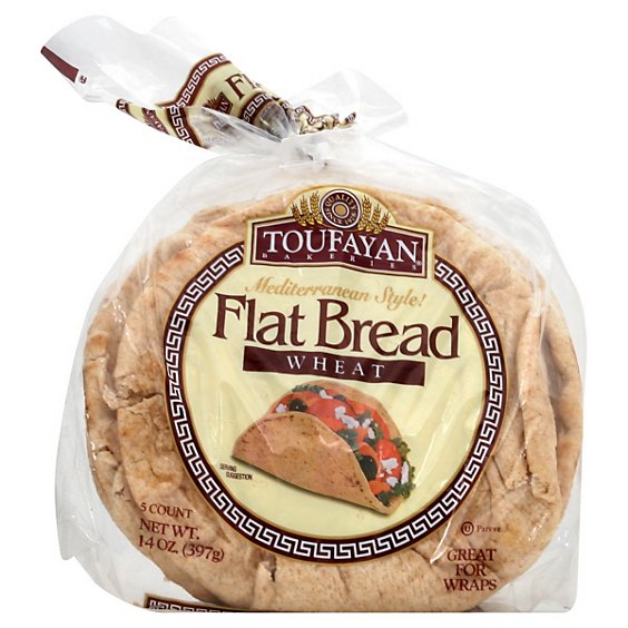 Toufayan Flat Bread Wheat - 14 Oz