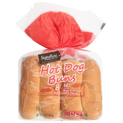 Great Value Hot Dog Buns, White, 11 oz, 8 Count 