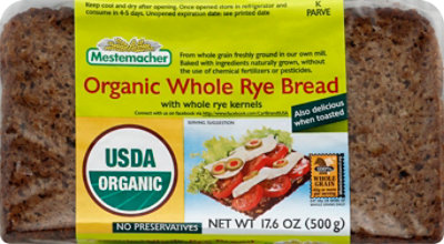 Mestemacher Bread Whole Rye - 17.6 Oz - Image 2