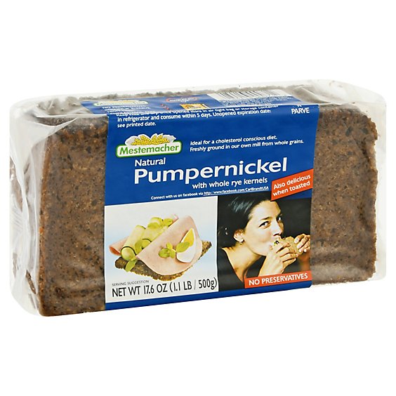 Mestemacher Bread Pumpernickel - 17.60 Oz