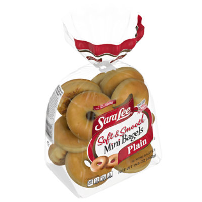 Sara Lee Plain Made With Whole Grain Mini Bagels - 16 Oz - Image 1