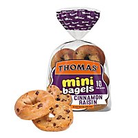Thomas' Cinnamon Raisin Mini Bagels 10 Count - 15 Oz - Image 1