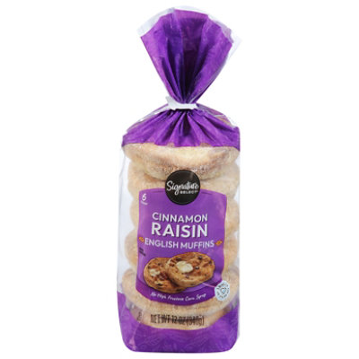 Signature SELECT English Muffins Raisin Cinnamon 6 Count - 12 Oz - Image 3