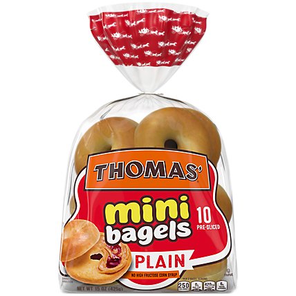 Thomas' Plain Mini Bagels - 15 Oz - Image 1