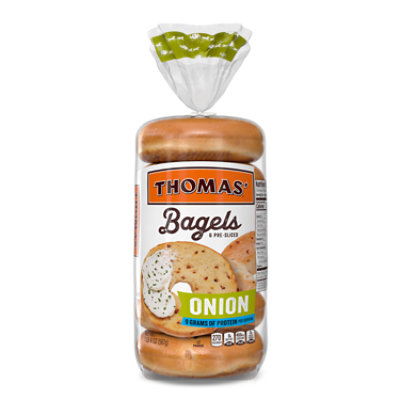 Thomas' Onion Pre Sliced Bagels - 20 Oz - Image 2