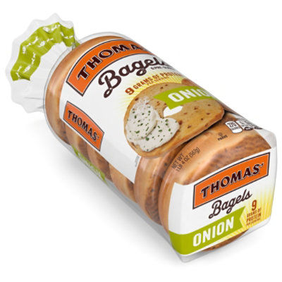 Thomas' Onion Pre Sliced Bagels - 20 Oz - Image 4