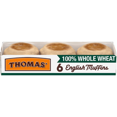 Thomas' 100% Whole Wheat English Muffins - 12 Oz