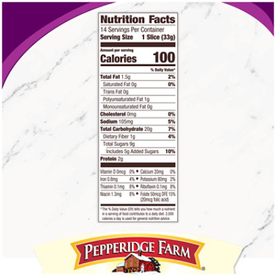 Pepperidge Farm Raisin Cinnamon Swirl Bread - 16 Oz - Image 3