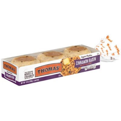 Thomas' Cinnamon Raisin English Muffins - 13 Oz - Image 4