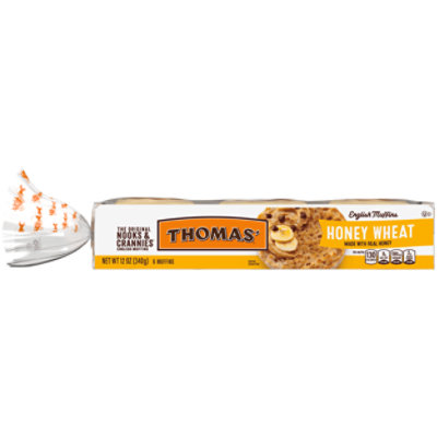 Thomas' Honey Wheat English Muffin - 12 Oz - Image 1