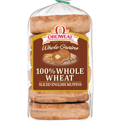 Oroweat 100% Whole Wheat English Muffins - 12.5 Oz - Image 1