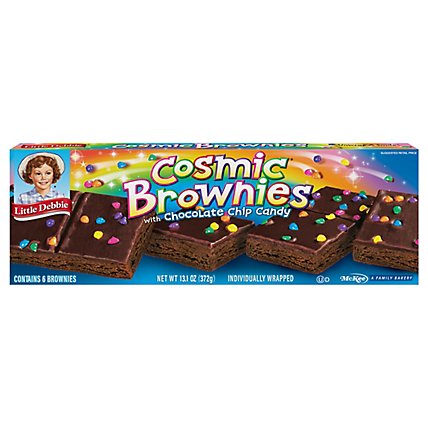 Little Debbie Brownies Cosmic with Chocolate Chip Candy - 6 Count