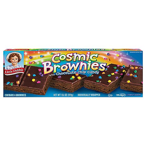 Little Debbie Brownies Cosmic with Chocolate Chip Candy - 6 Count