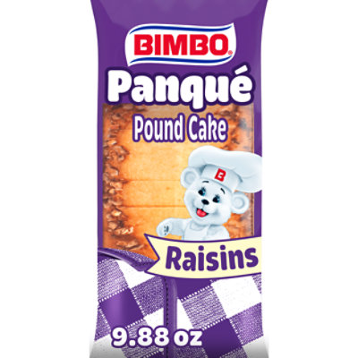 Bimbo Panque Con Pasas Plain Pound Cake with Raisins - 9.88 Oz