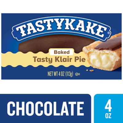 Tastykake Baked Tasty-Klair Pie Individually Wrapped Chocolate Éclair Flavored Snack Pie 4 Oz - Image 2