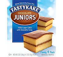 Tastykake Junior Cake Yellow Layer Chocolate Iced - 13.33Oz