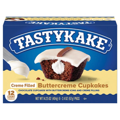 Tastykake Buttercreme Cupkakes 6 Packs of 2 Buttercreme Iced Chocolate Cupcakes - 12 Count - Image 3