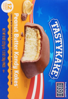 Tastykake Peanut Butter Kandy Kakes Chocolate & Peanut Butter Snack Cakes 12 Count - Image 6