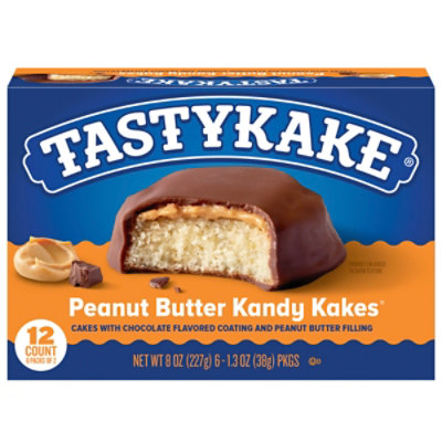 Tastykake Peanut Butter Kandy Kakes Chocolate & Peanut Butter Snack Cakes 12 Count - Image 2