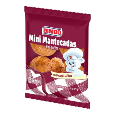 Bimbo Mini Mantecadas con Nuez Muffins 4 count - 4.34 Oz - Image 4