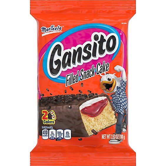 Marinela Gansito Strawberry and Creme Filled Snack Cakes - 2-3.52 Oz