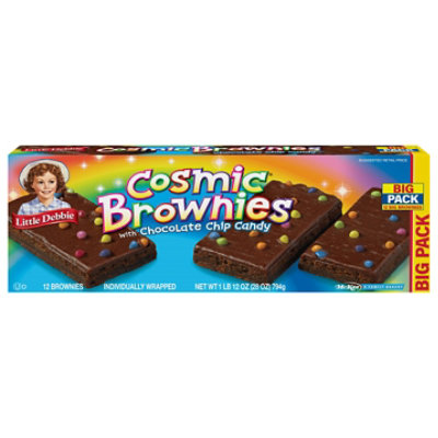 Little Debbie Brownies Cosmic with Chocolate Chip Candy Big Pack - 12 Count