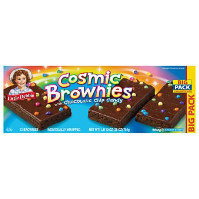 Little Debbie Brownies Cosmic with Chocolate Chip Candy Big Pack - 12 Count - Image 3