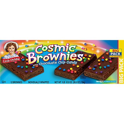 Little Debbie Brownies Cosmic with Chocolate Chip Candy Big Pack - 12 Count - Image 2