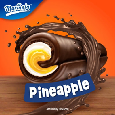 Marinela Choco Roles Pineapple and Creme Filled Snack Cakes with Chocolate Coating - 2 Count - Image 2