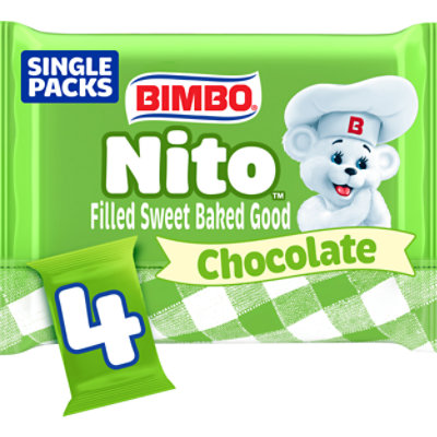 Bimbo Nito Chocolate Creme Filled Sweet Baked Good 4 packs - 8.76 Oz