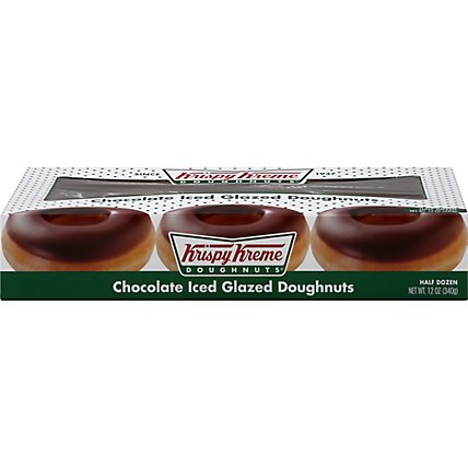 Krispy Kreme Doughnuts Chocolate Iced Glazed 6 Count - 12 Oz - Image 3