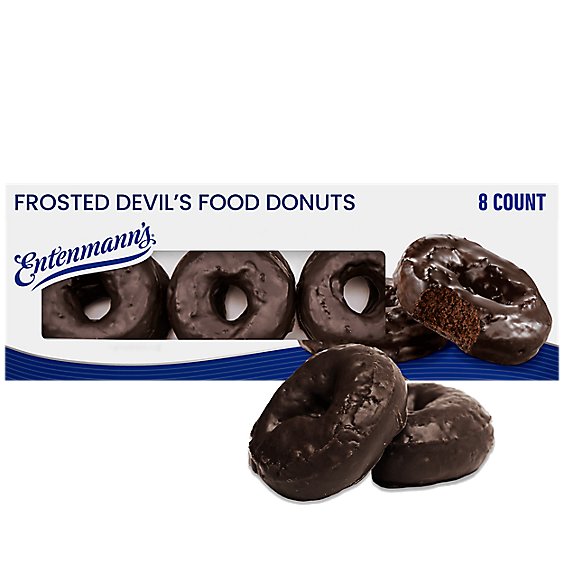 Entenmann's Frosted Devils Food Donuts - 8 Count