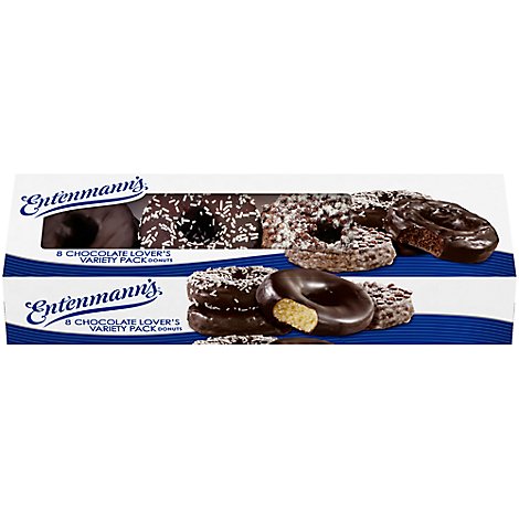 Entenmann's Chocolate Lovers Variety Pack Donuts - 8 Count