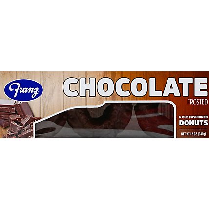 Franz Donuts Old Fashion Chocolate 6 Count - 12 Oz - Image 2