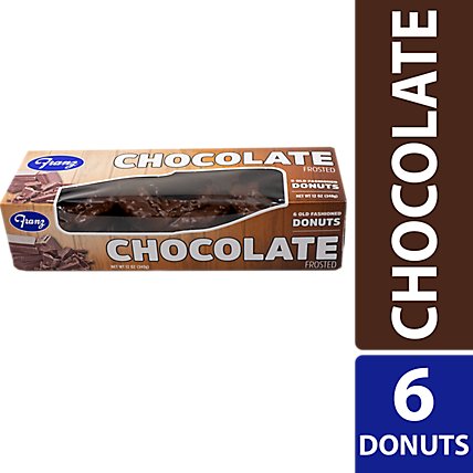 Franz Donuts Old Fashion Chocolate 6 Count - 12 Oz - Image 1