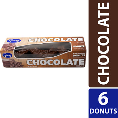 Franz Donuts Old Fashion Chocolate 6 Count - 12 Oz - Image 1