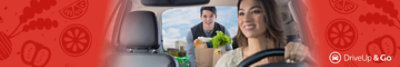 man putting groceries in woman's car