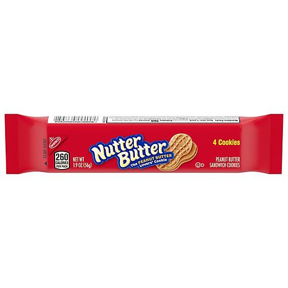 Nutter Butter Cookies Sandwich Peanut Butter - 4 Count