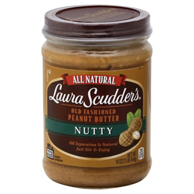 Laura Scudders Peanut Butter Old Fashioned Nutty - 16 Oz - Image 1