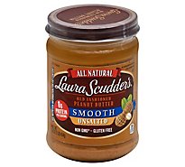 Laura Scudders Peanut Butter Old Fashioned Smooth Unsalted - 16 Oz