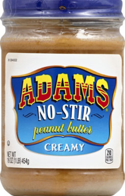 Adams Peanut Butter Creamy No-Stir - 16 Oz - Image 1