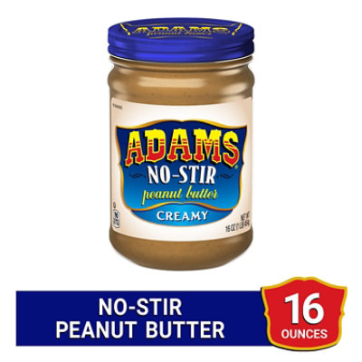 Adams Peanut Butter Creamy No-Stir - 16 Oz