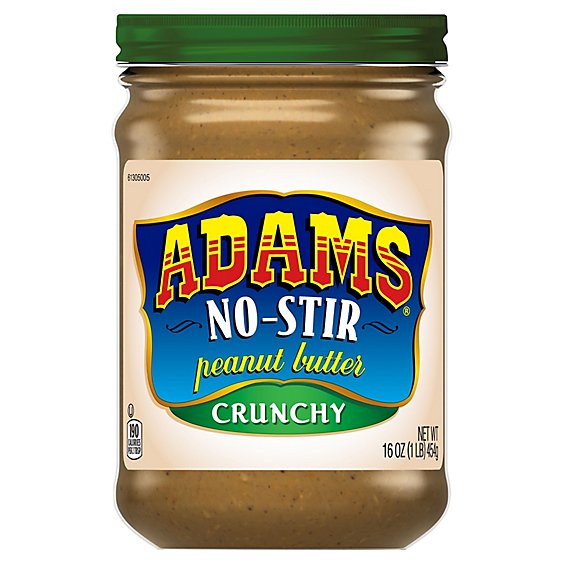 Adams Peanut Butter Crunchy No-Stir - 16 Oz