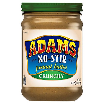 Adams Peanut Butter Crunchy No-Stir - 16 Oz - Image 1