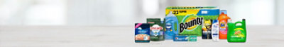 Get popular household brands for less: Tide, Bounty, Head & Shoulders, Crest, Dawn, and more.