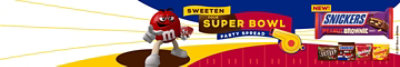 Sweeten your super bowl party spread with new Snickers peanut butter brownie squares.
